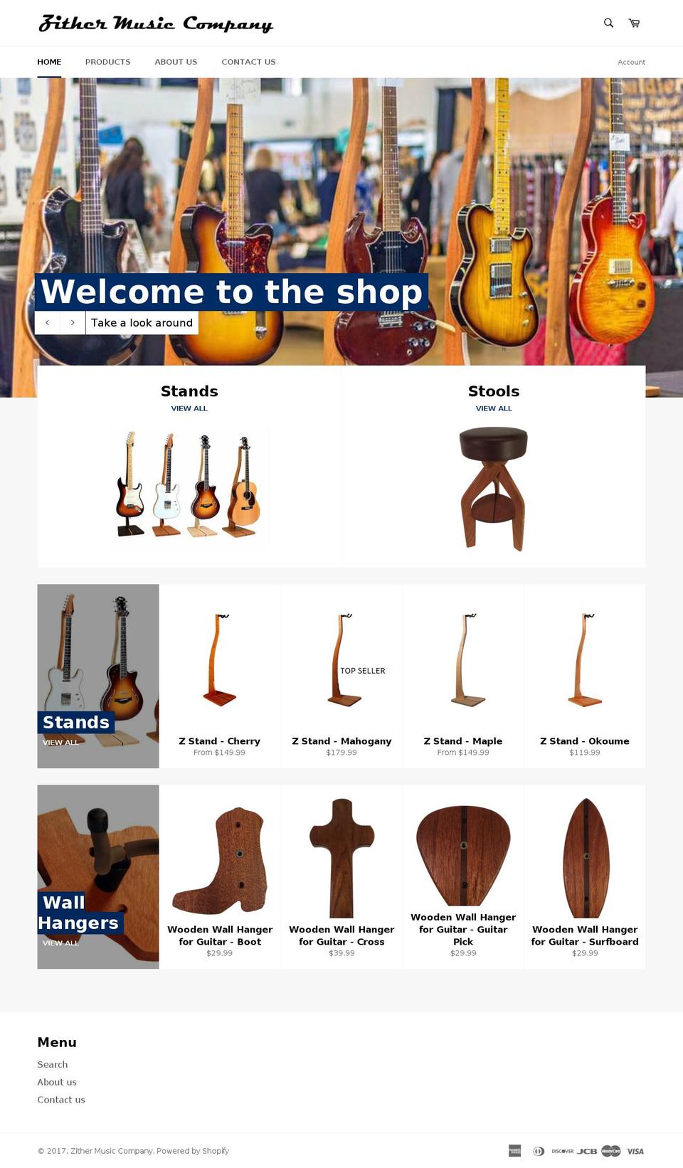 zitherusa.com shopify website screenshot