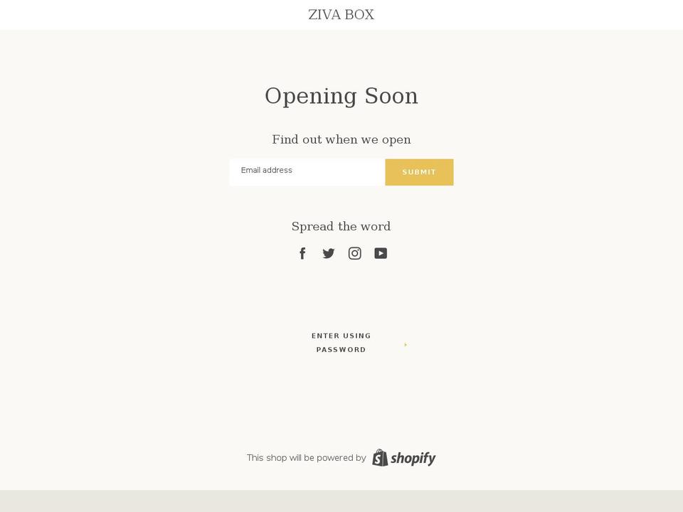 zivabox.com — Shopify storefront screenshot