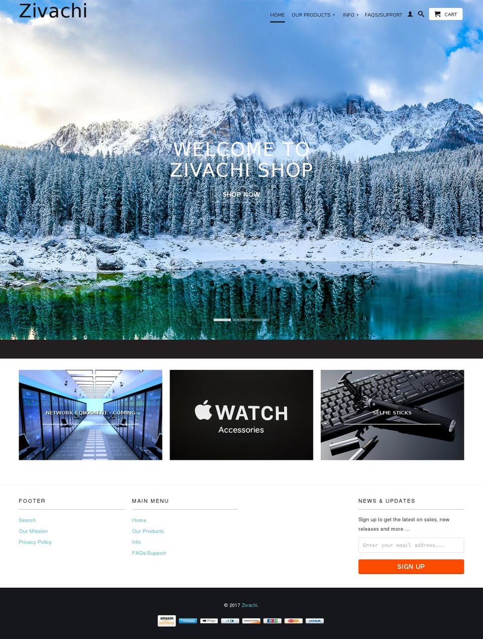 zivachi.com shopify website screenshot