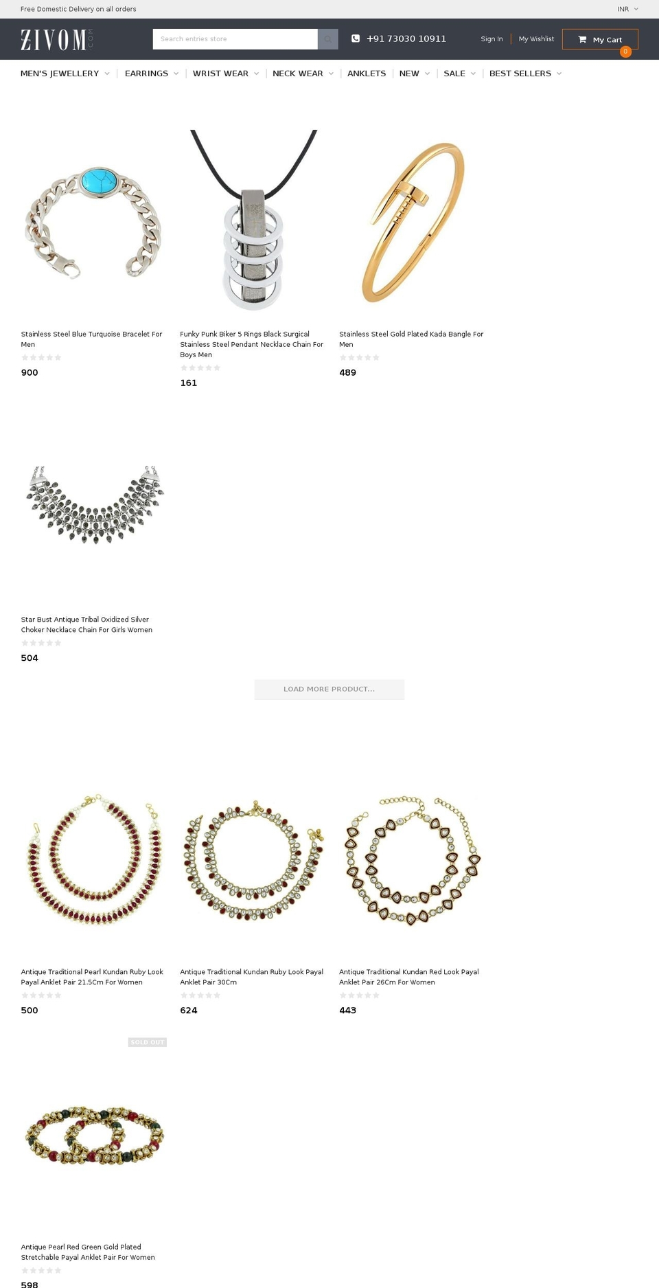 zivom.com — Shopify storefront screenshot