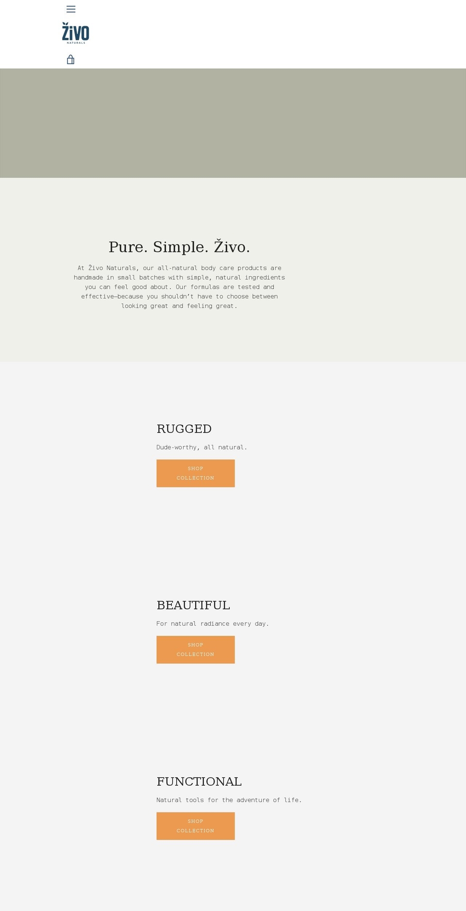 zivonaturals.com shopify website screenshot