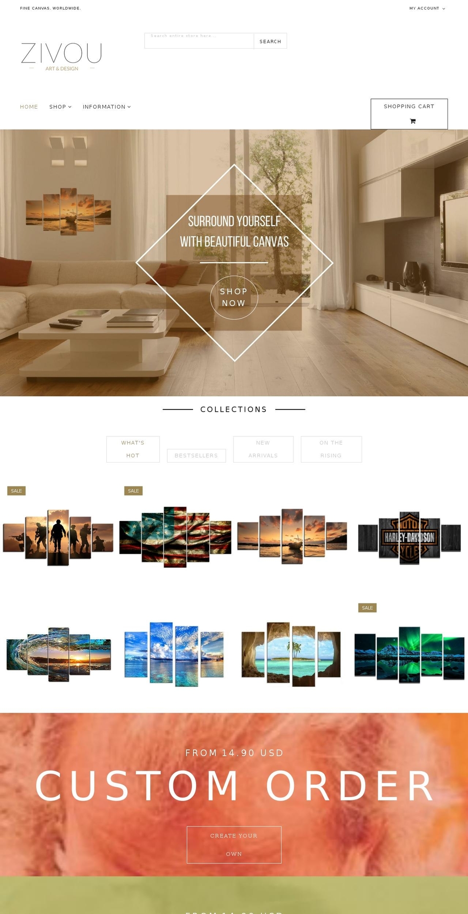 zivou.com — Shopify storefront screenshot