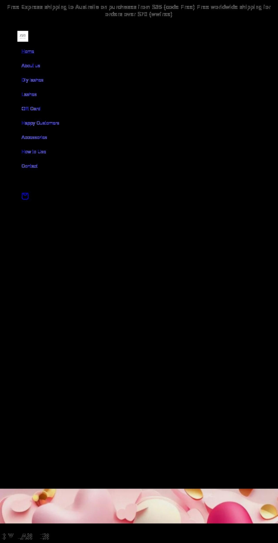 zizibeauty.com shopify website screenshot