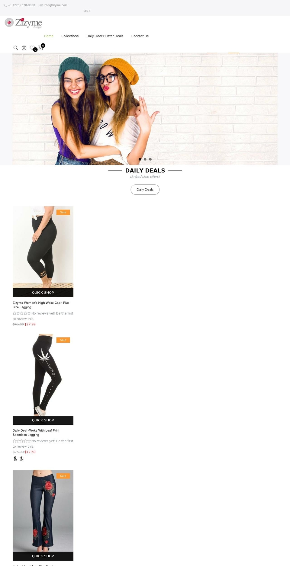Zizyme Boutique theme (1.2.3) Shopify theme site example zizime.com