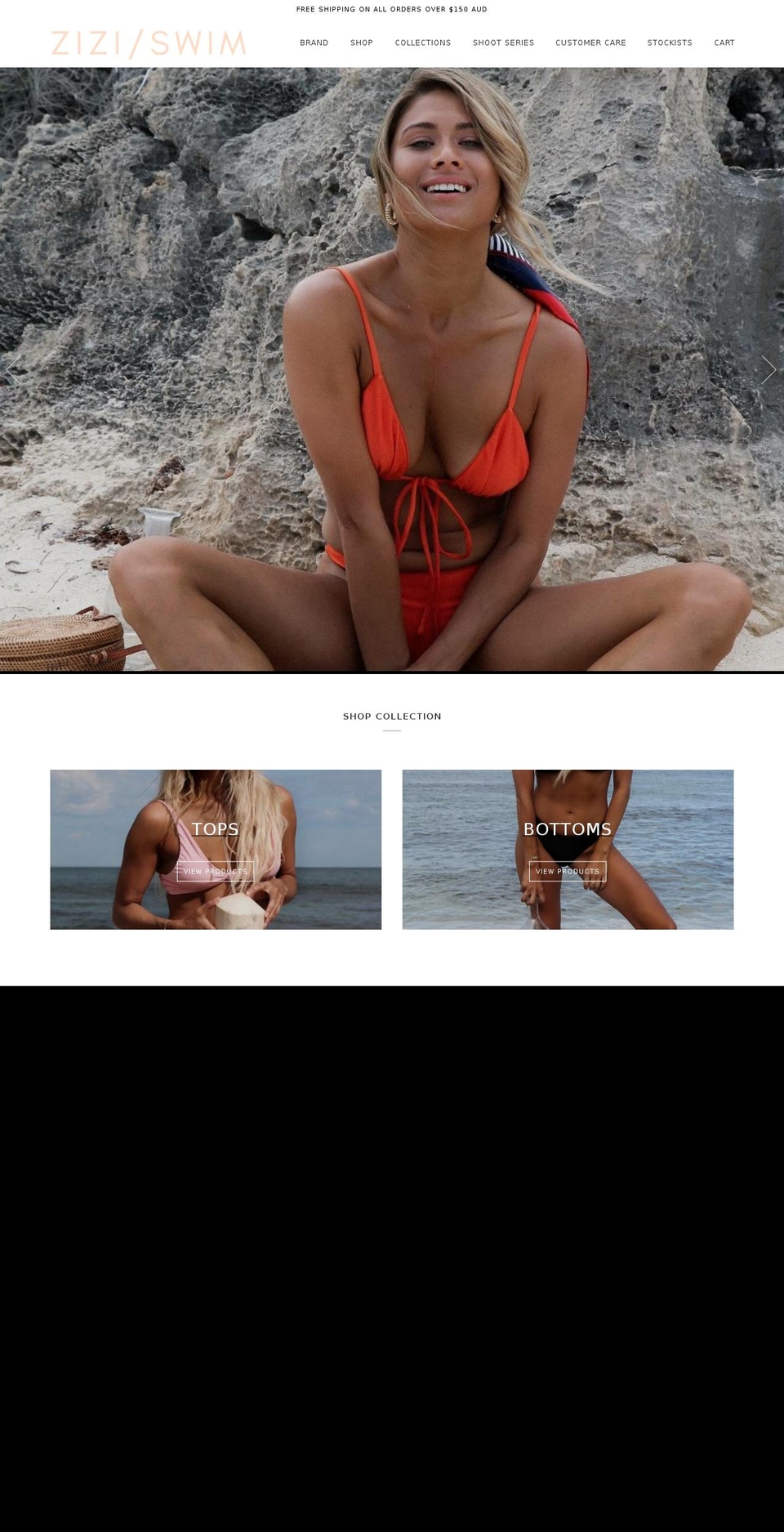 ziziswim.com — Shopify storefront screenshot