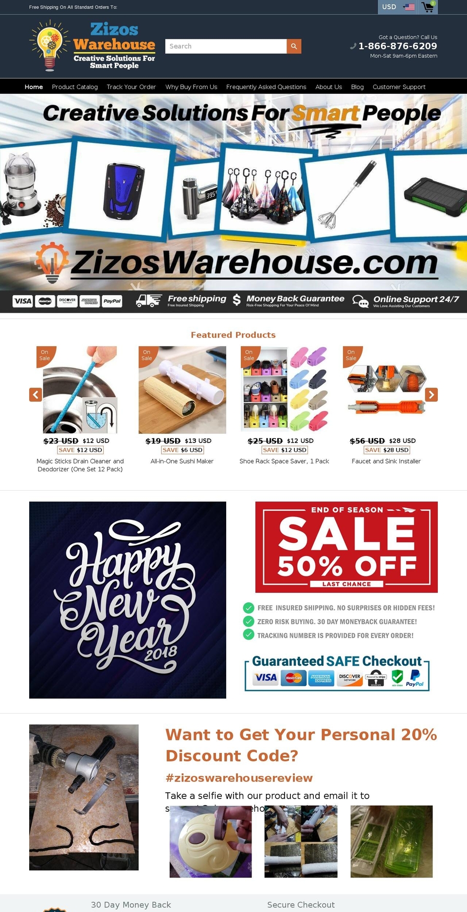 zizoswarehouse.com — Shopify storefront screenshot