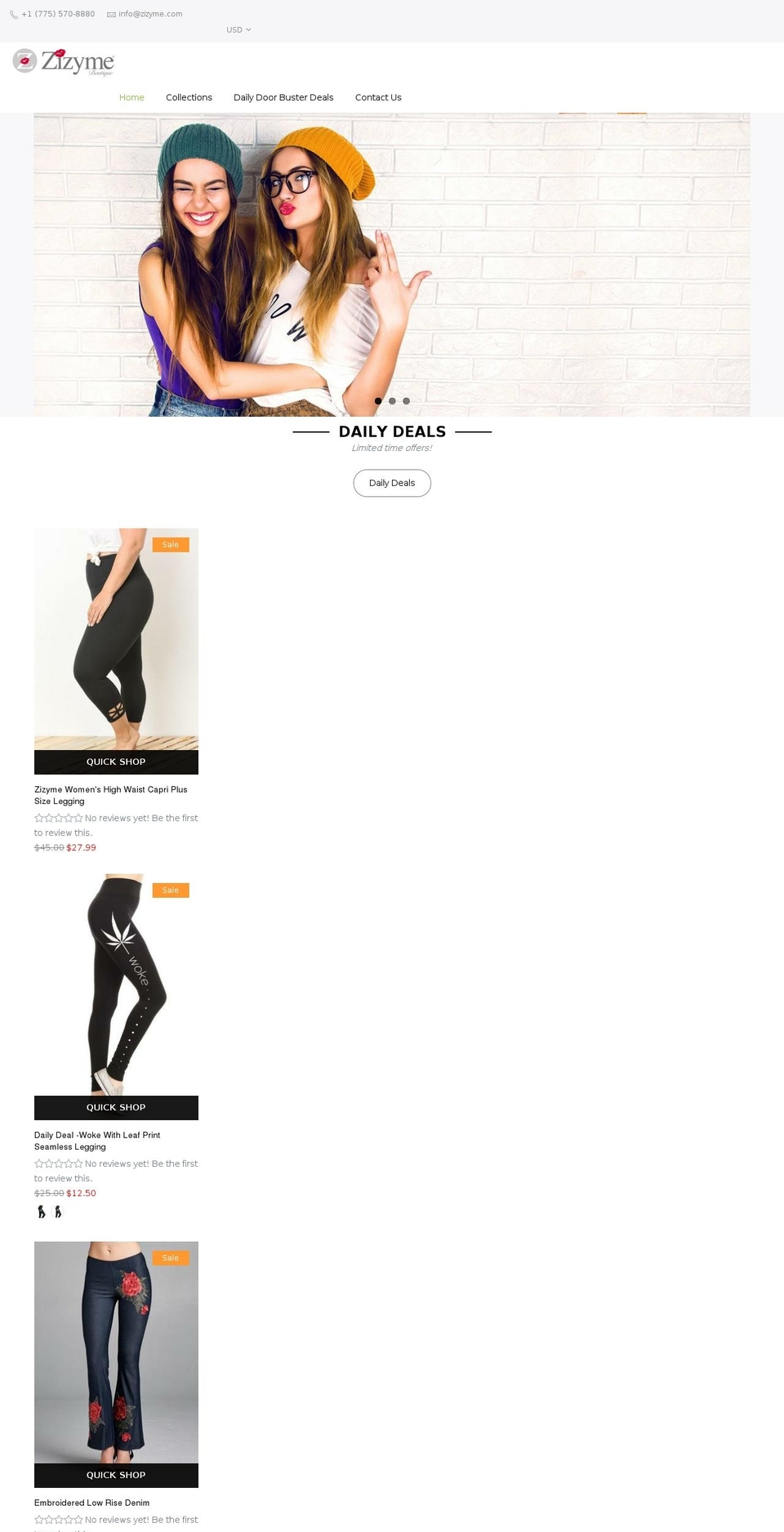 Zizyme Boutique theme (1.2.3) Shopify theme site example zizyme.com