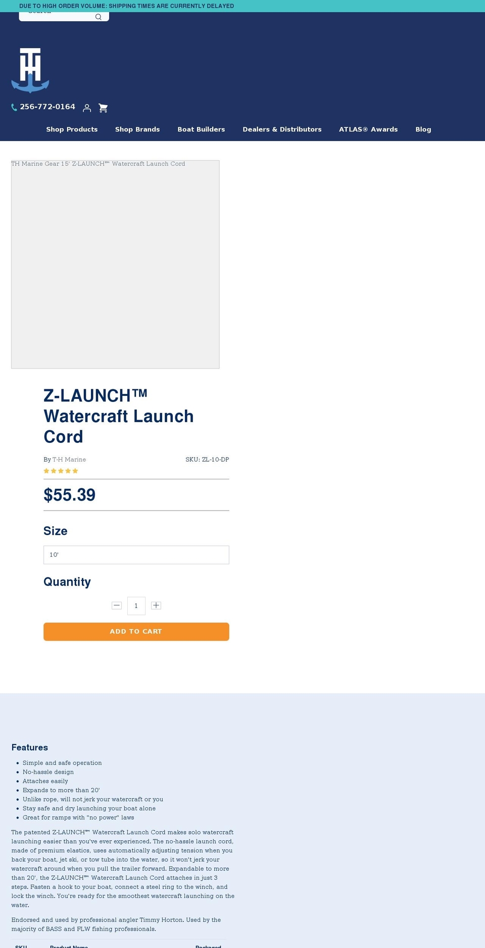 zlaunchcord.com — Shopify storefront screenshot