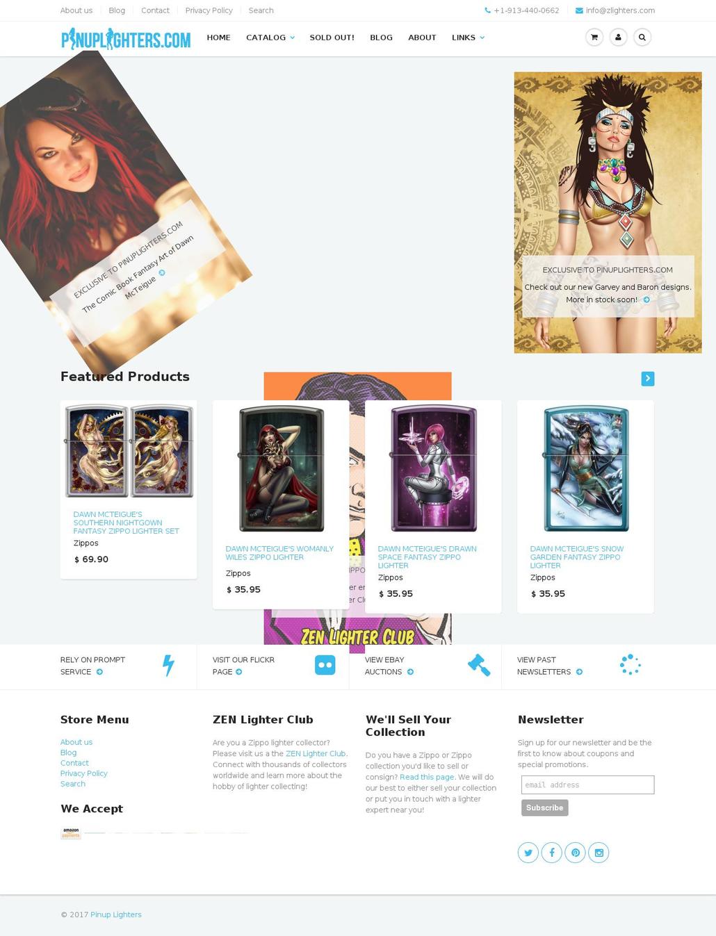 zlighters.com shopify website screenshot