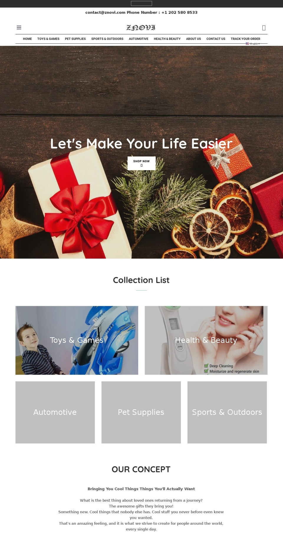 Dropshippinghelps theme Shopify theme site example znovi.com