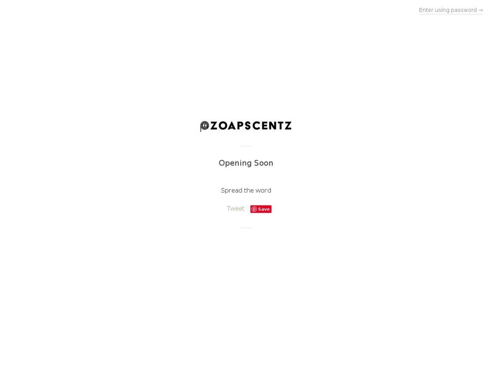 zoapscentz.com shopify website screenshot