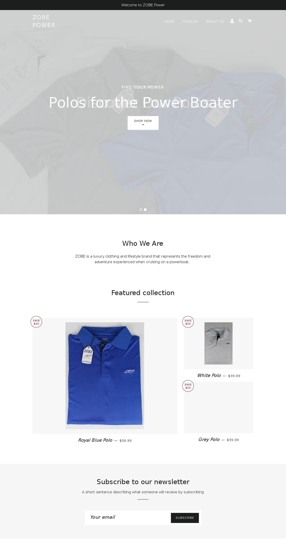 zobepower.com shopify website screenshot