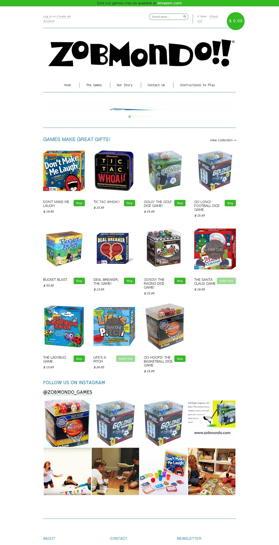 zobmondo.net shopify website screenshot