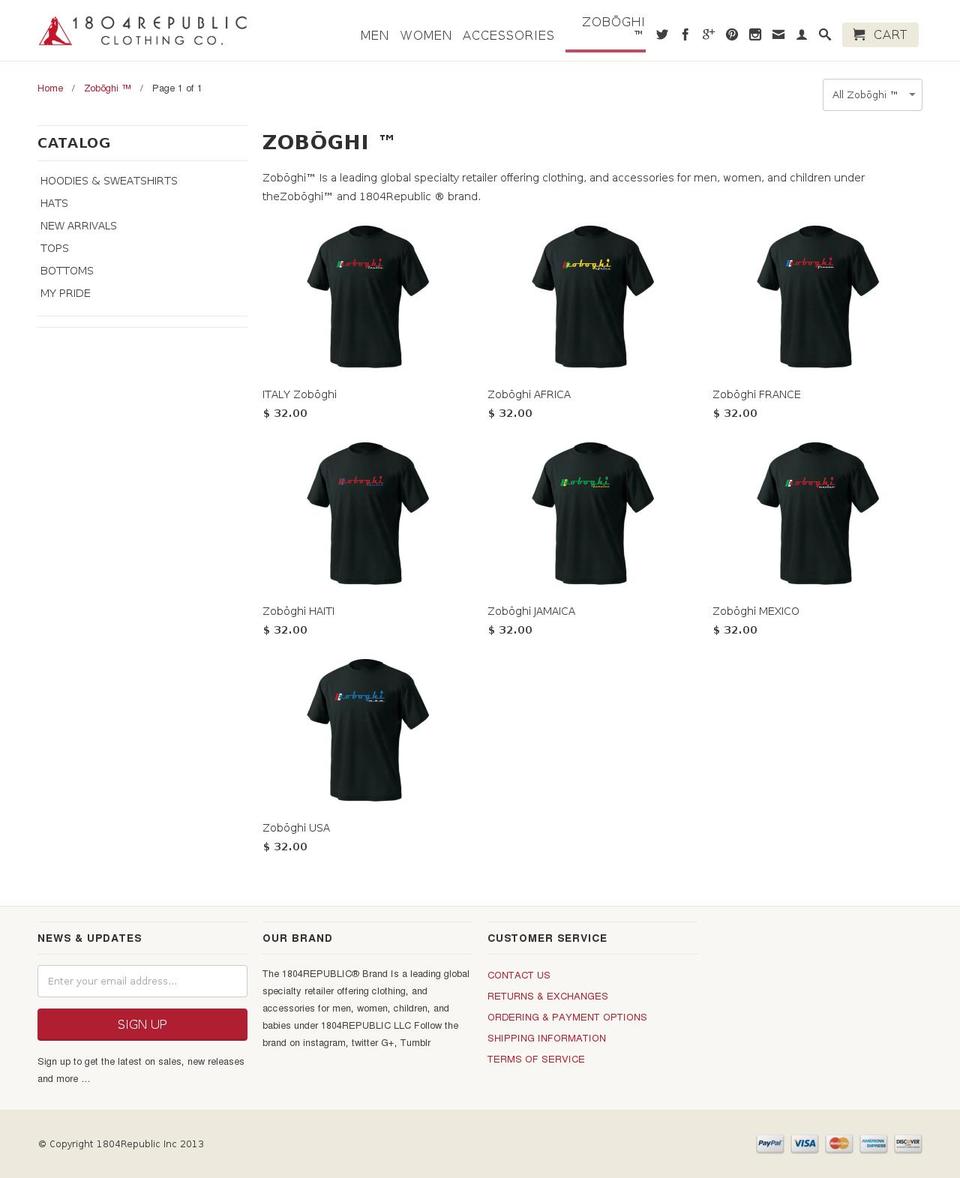 AVANT GARDE Shopify theme site example zoboghi.com