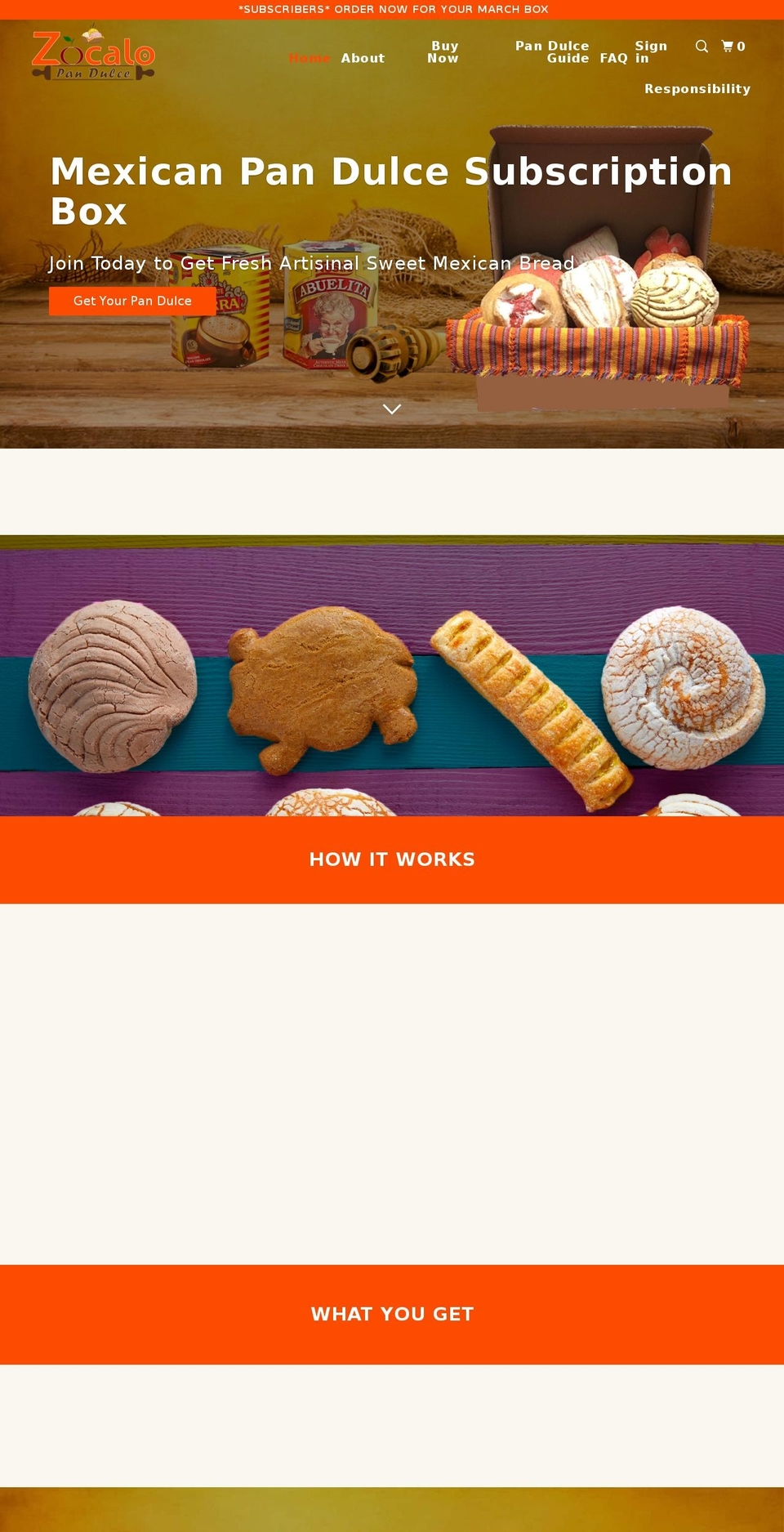 zocalopandulce.com — Shopify storefront screenshot