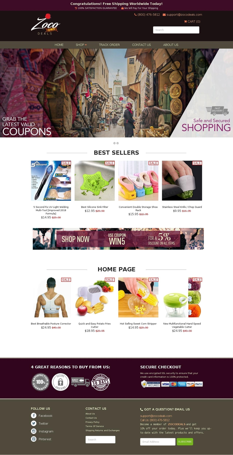zocodeals.com — Shopify storefront screenshot