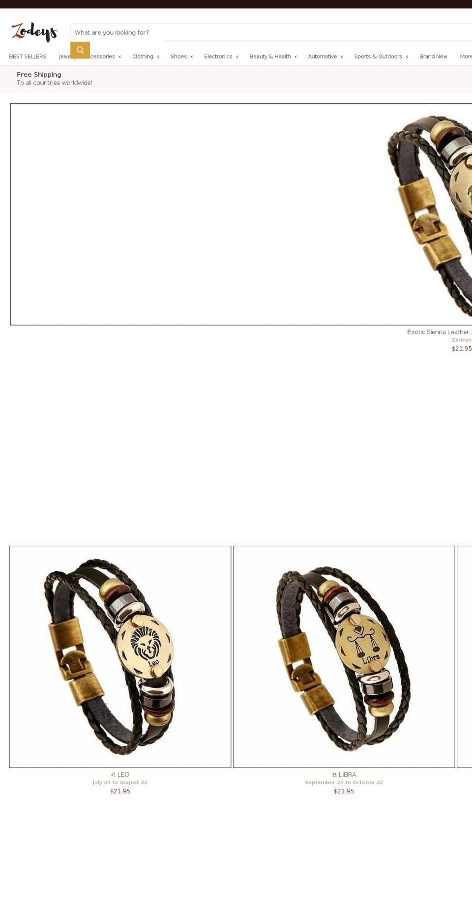 zodeys.com shopify website screenshot