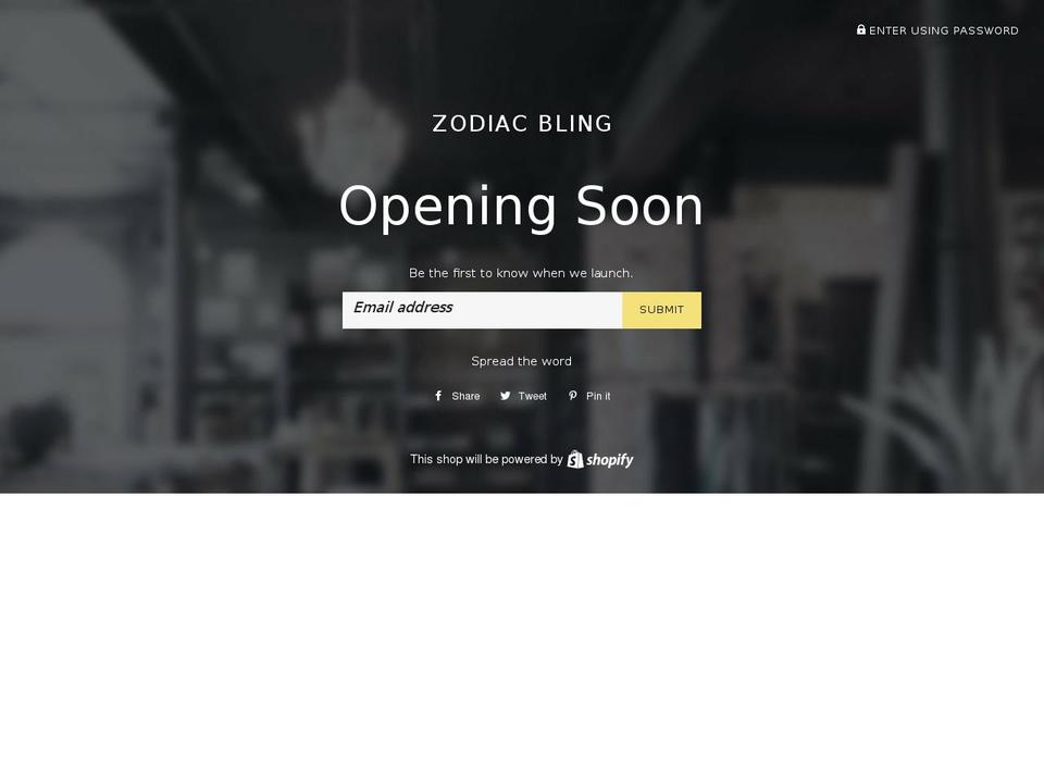 zodiacbling.com — Shopify storefront screenshot