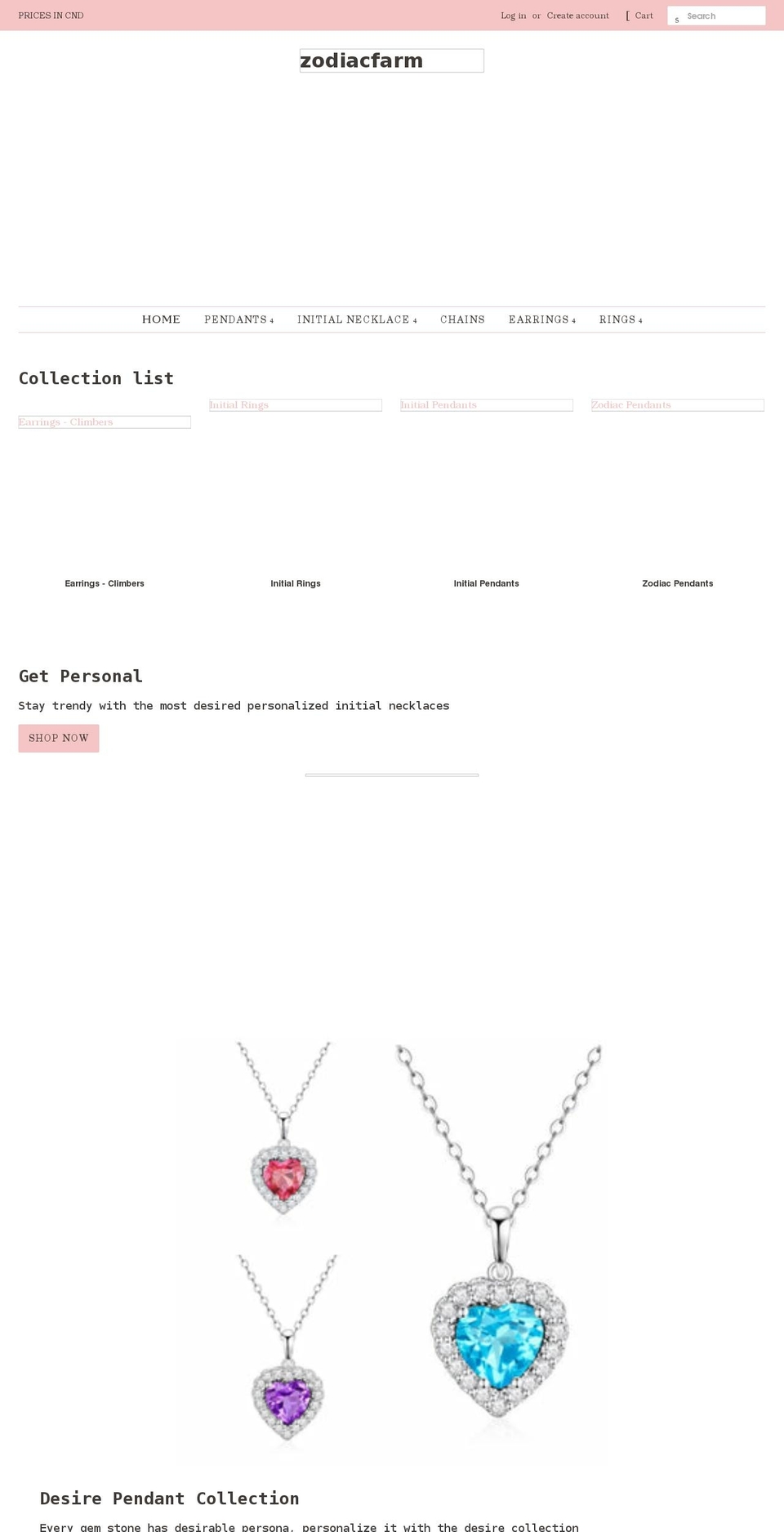 zodiacfarm.com shopify website screenshot