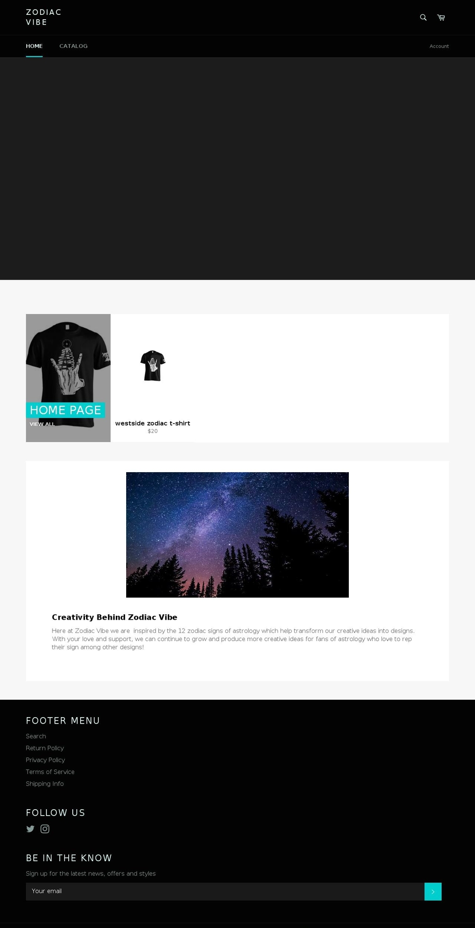 zodiacvibe.com — Shopify storefront screenshot