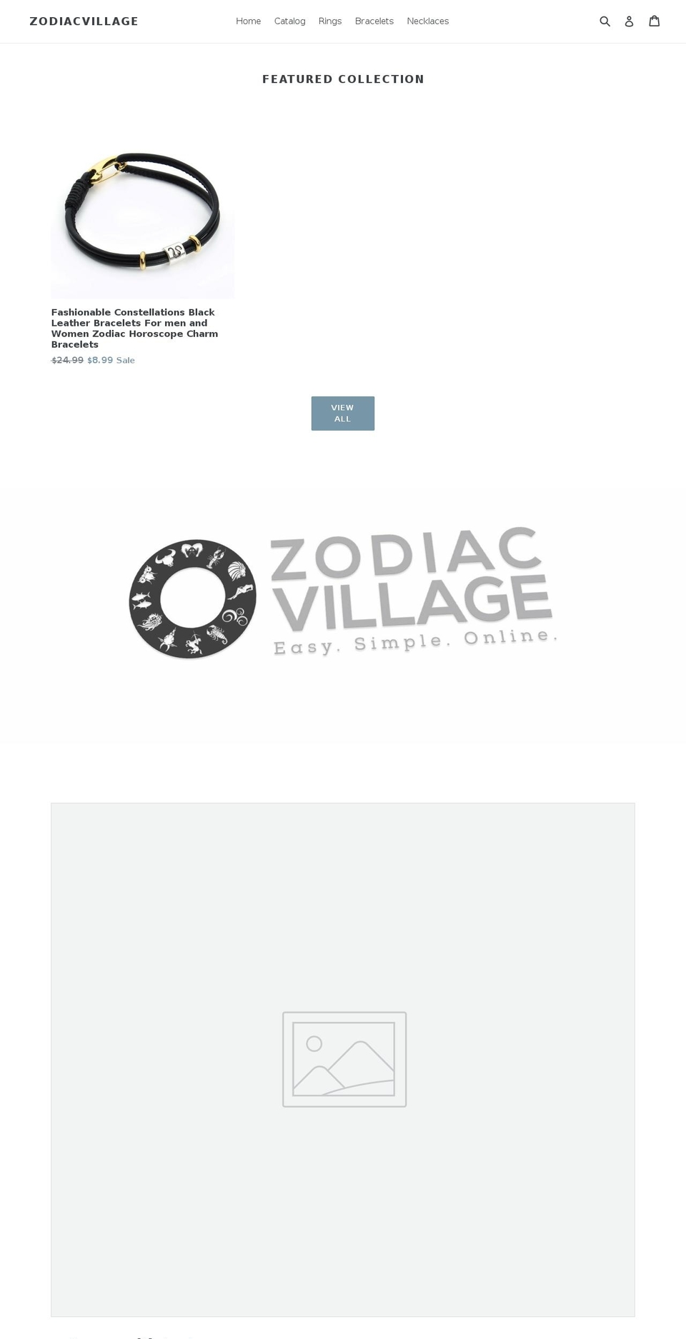 zodiacvillage.com — Shopify storefront screenshot