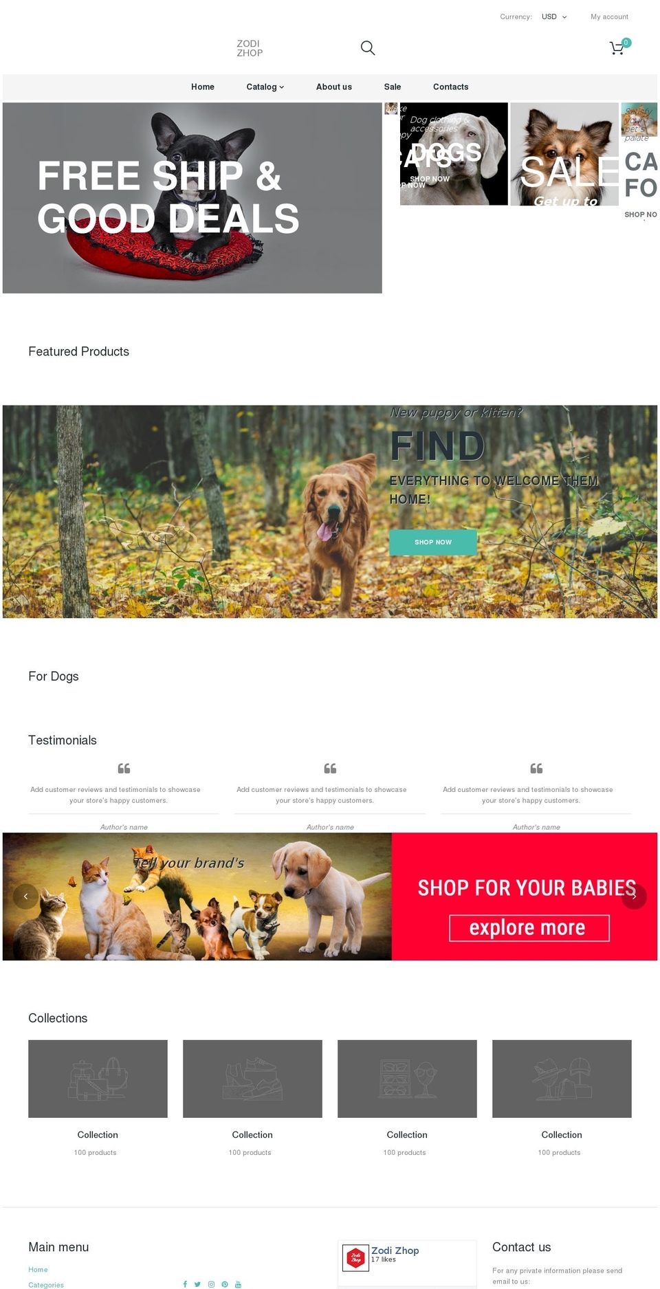 zodizhop.com — Shopify storefront screenshot
