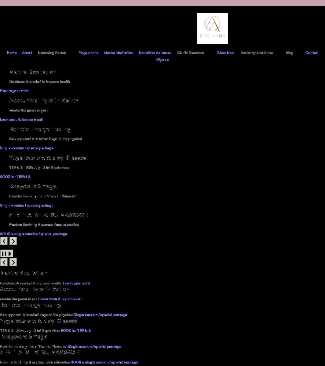 zoe-anna.com shopify website screenshot