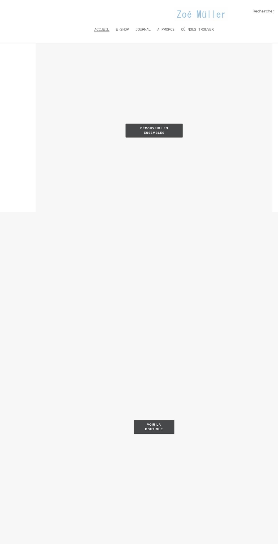 zoe-muller.com shopify website screenshot