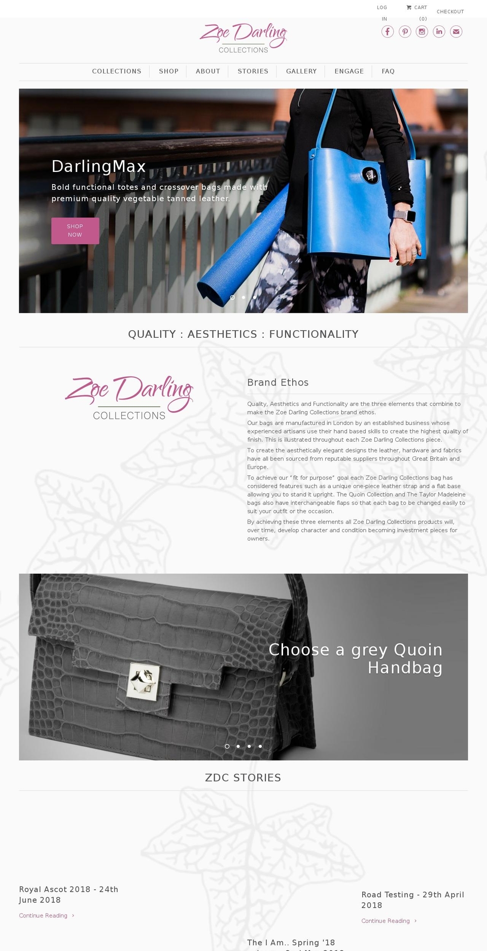 Spring launch 1st May 2018 Shopify theme site example zoedarling.com