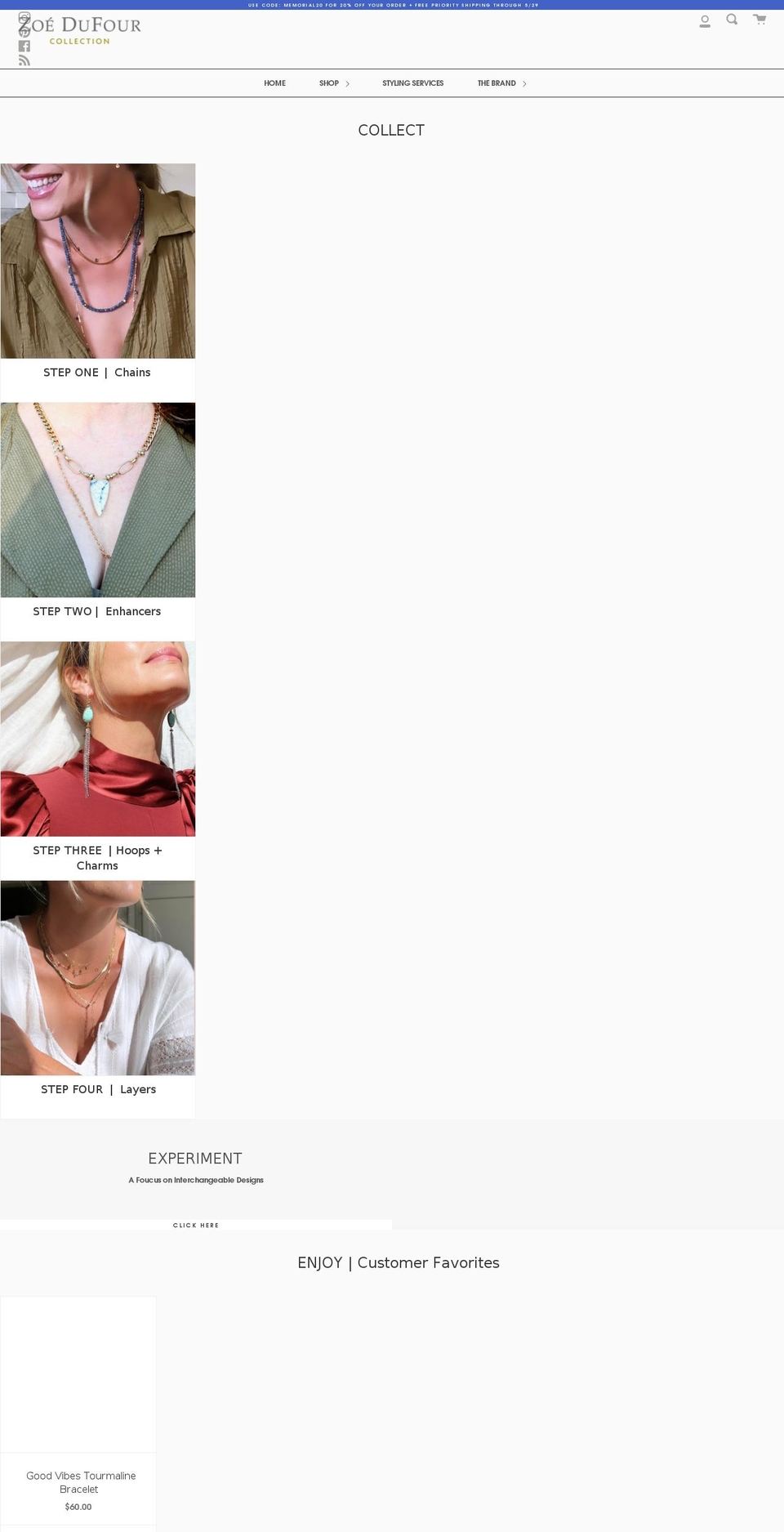 zoedufour.com shopify website screenshot