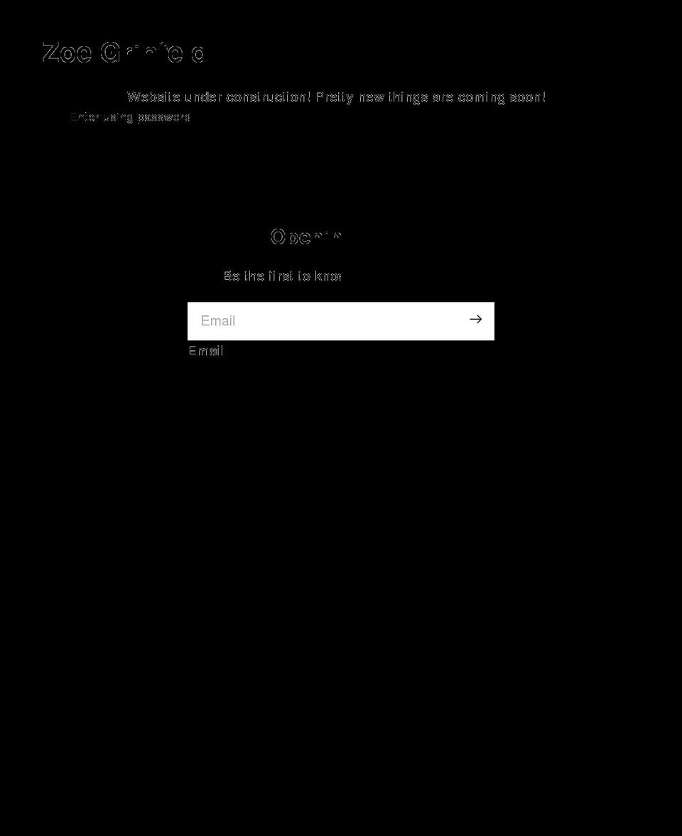 zoegrinfeld.com shopify website screenshot