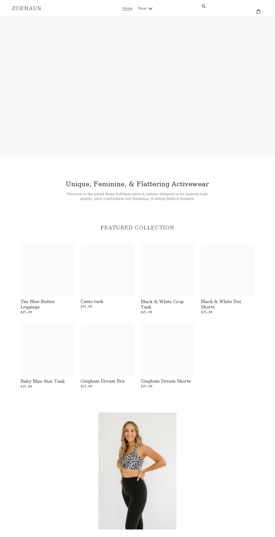 zoehaus.com shopify website screenshot