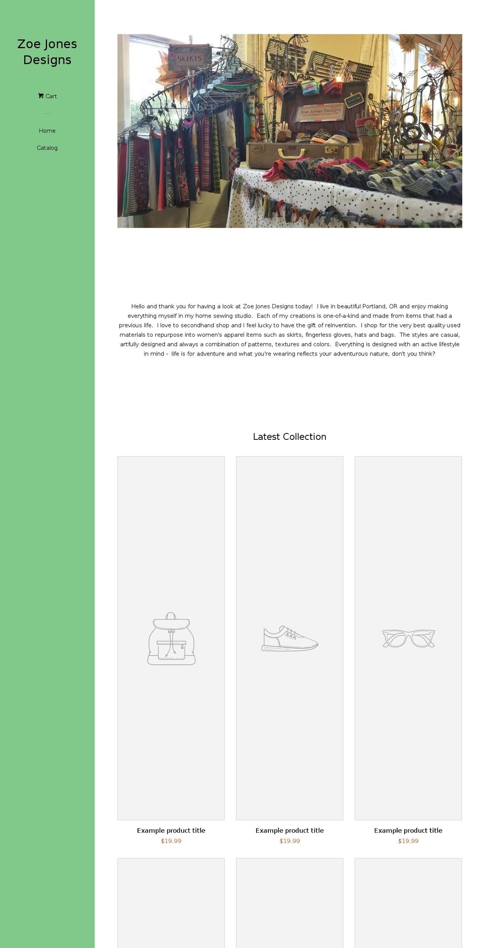 zoejonesdesigns.com — Shopify storefront screenshot