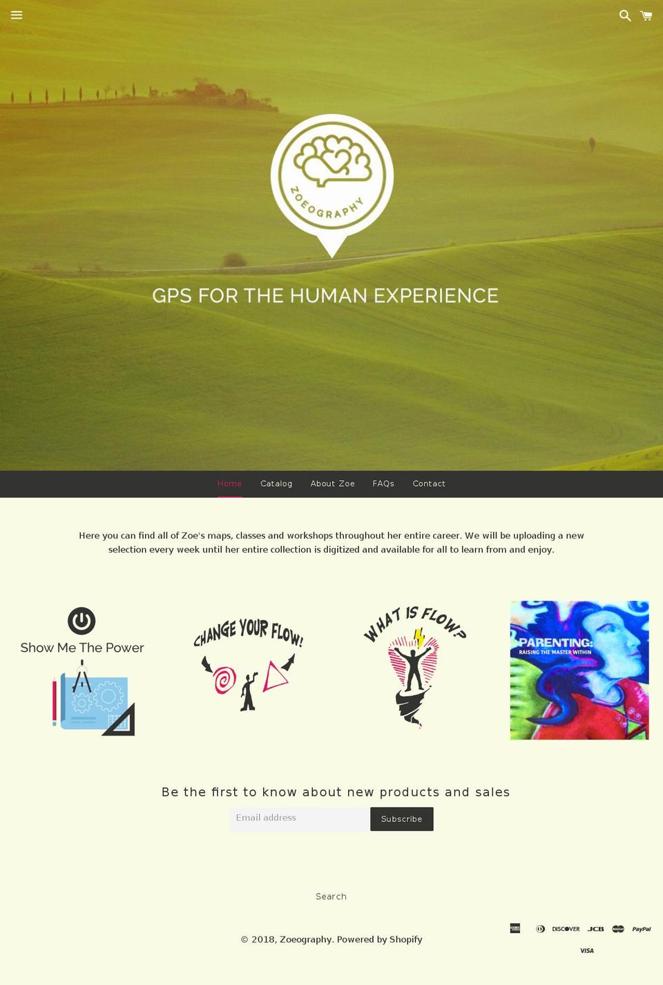 zoeography.com shopify website screenshot