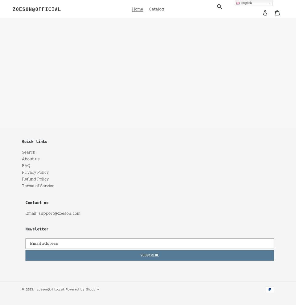 zoeson.com shopify website screenshot