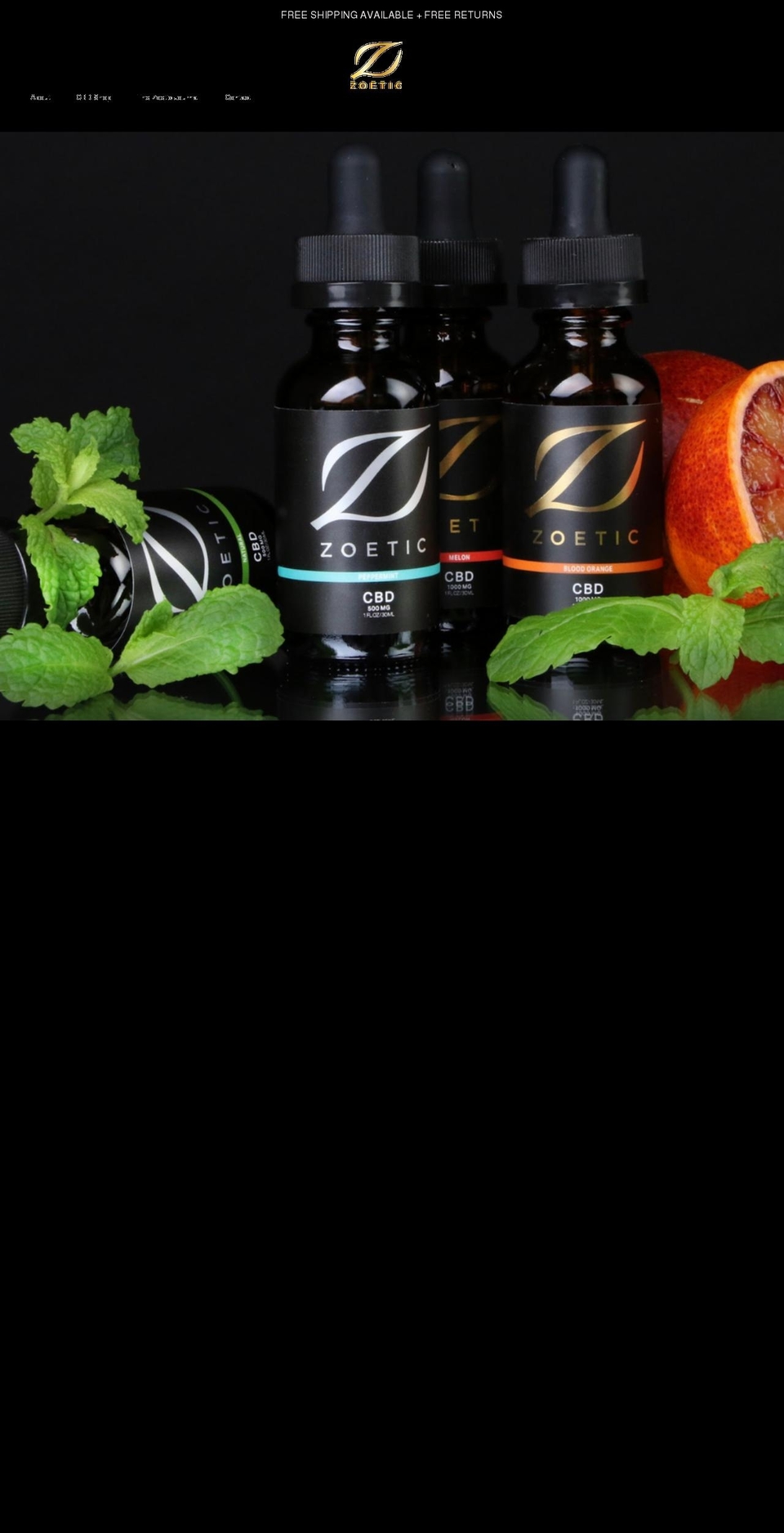 zoetic.com shopify website screenshot