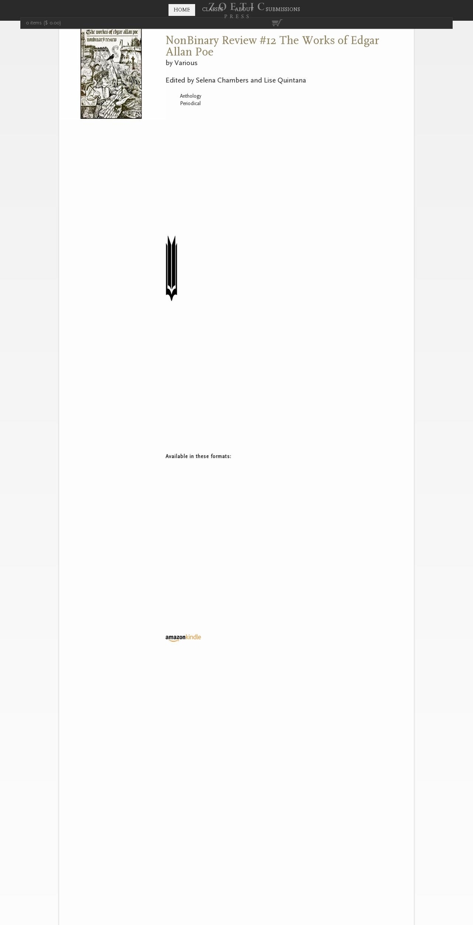 zoeticpress.net shopify website screenshot