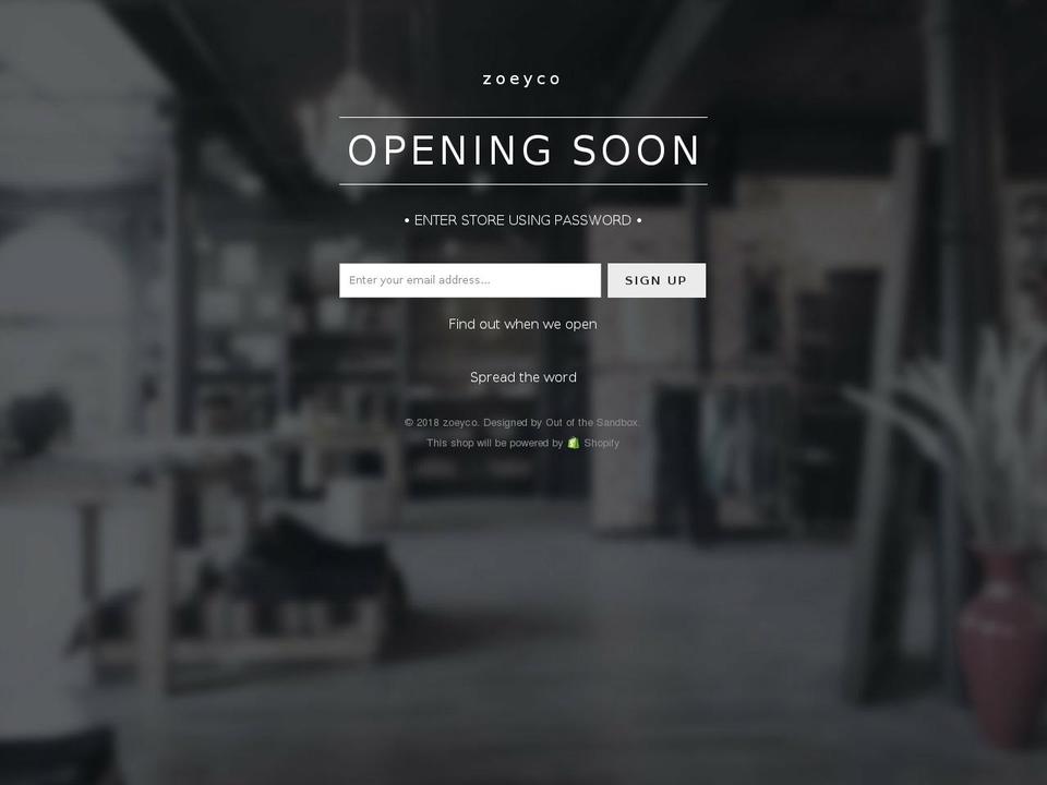 zoey.co shopify website screenshot