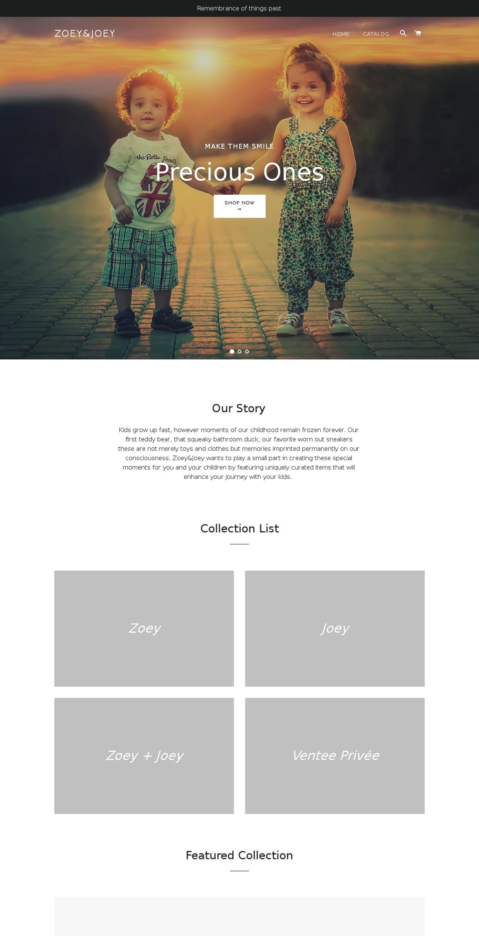 zoeyandjoey.com shopify website screenshot