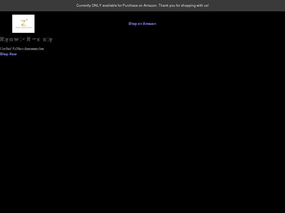 zoeyandzion.com shopify website screenshot