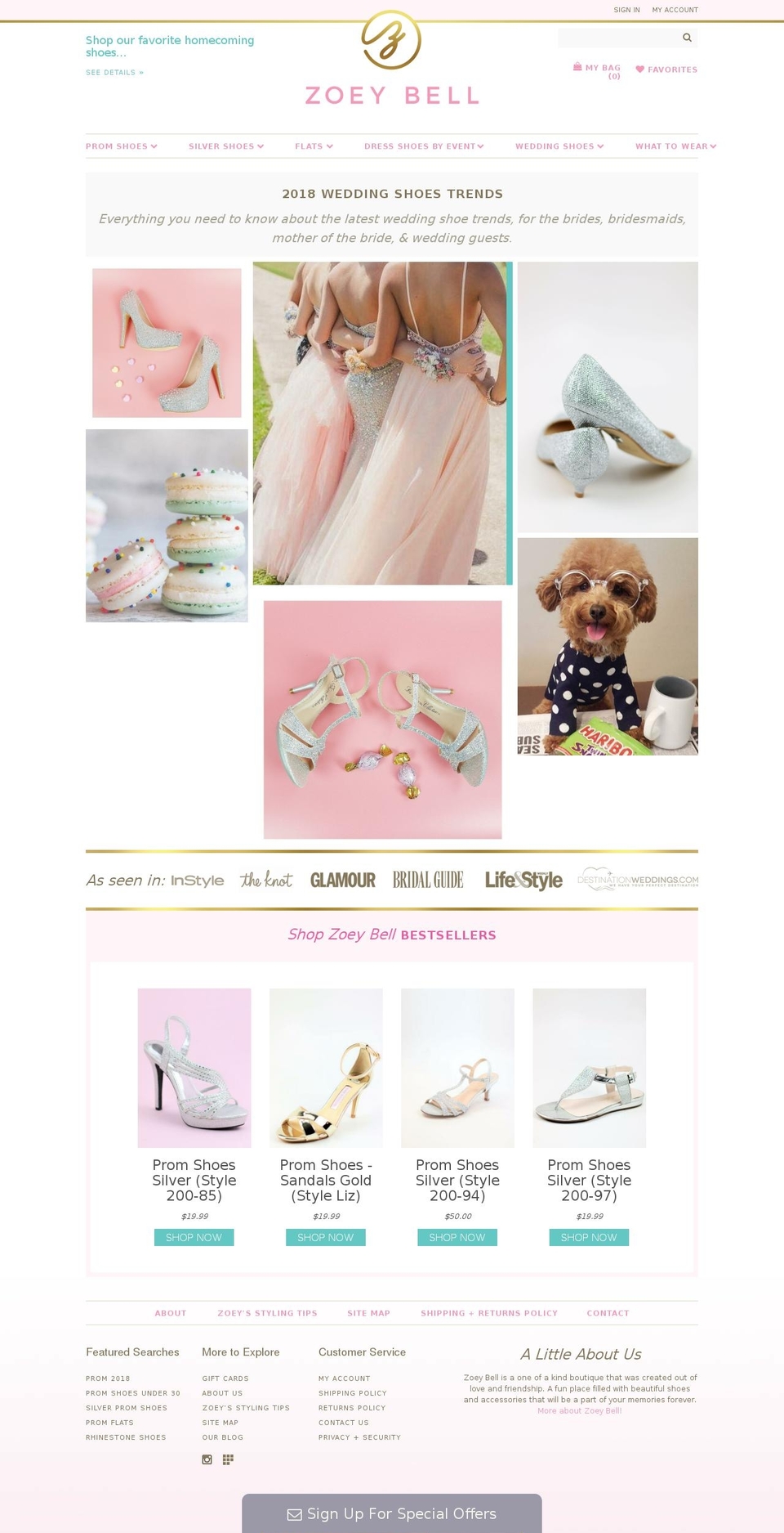 zoeybell.com — Shopify storefront screenshot