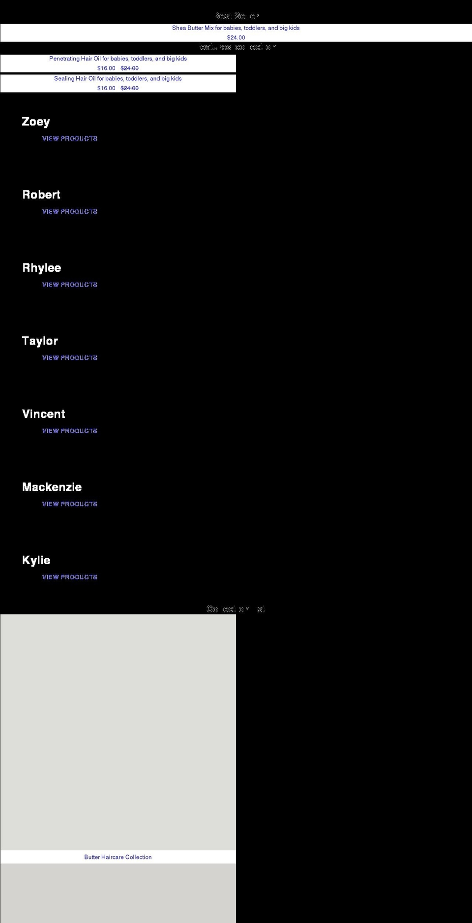 zoeyrobertshaircare.com shopify website screenshot
