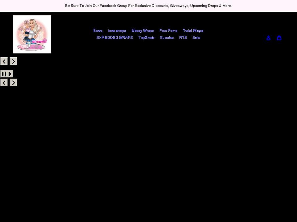 zoeysbows.com shopify website screenshot