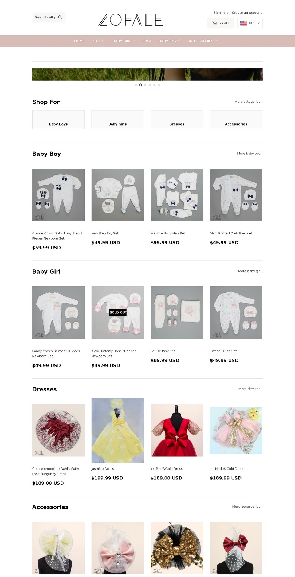 zofale.com shopify website screenshot