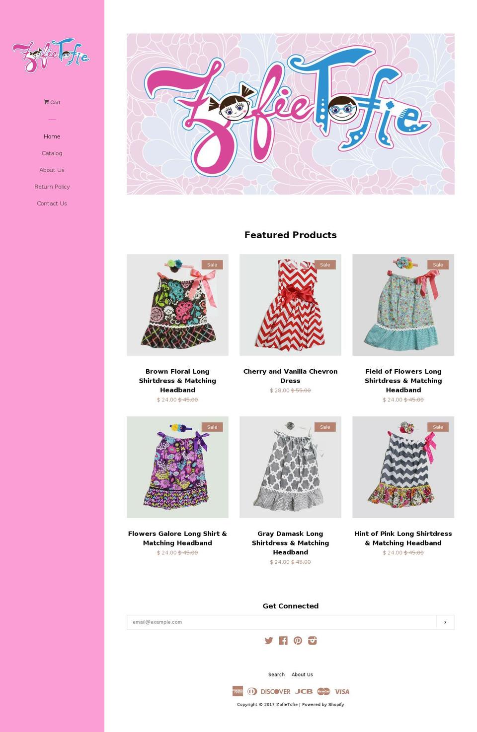 zofietofie.com shopify website screenshot