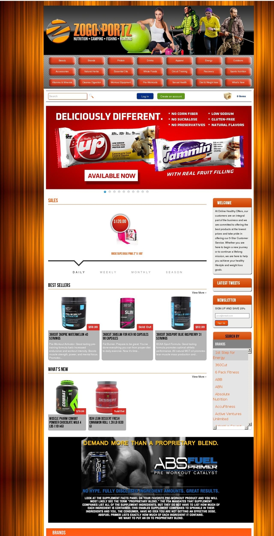 OHO Shopify theme site example zogosportz.com