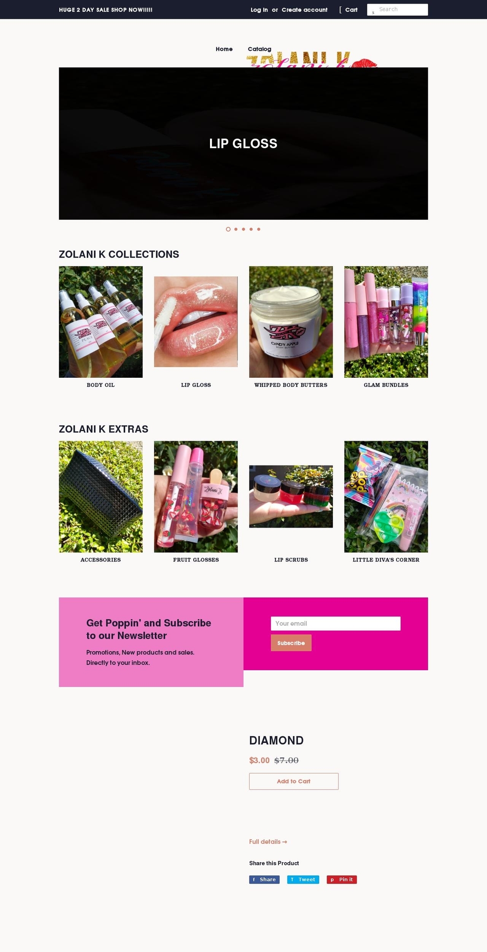 zolanik.com shopify website screenshot