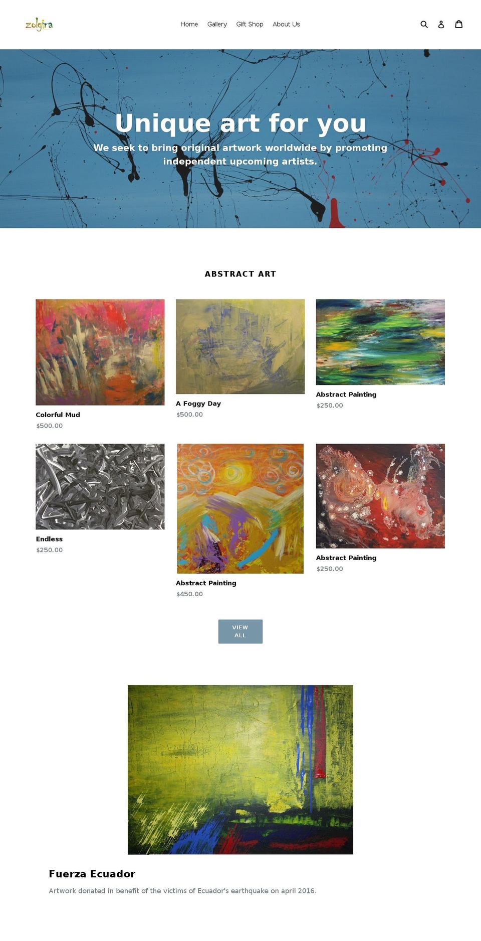 zolgira.com — Shopify storefront screenshot