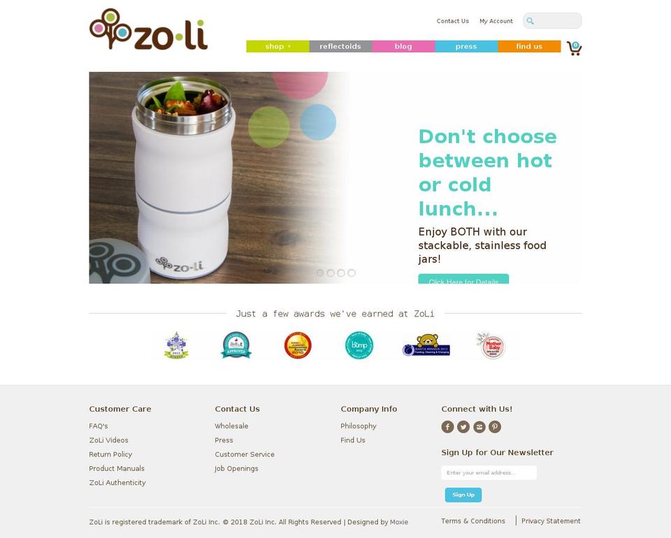 zolibaby.info shopify website screenshot