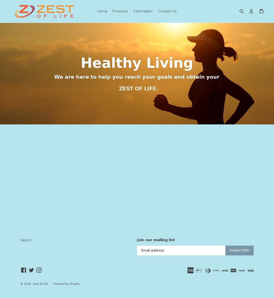 Home Page Shopify theme site example zolnutrition.com